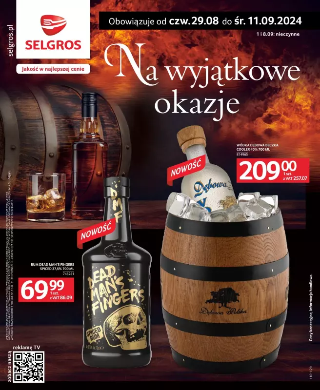 Selgros - gazetka promocyjna Katalog alkohole mocne od czwartku 29.08 do środy 11.09