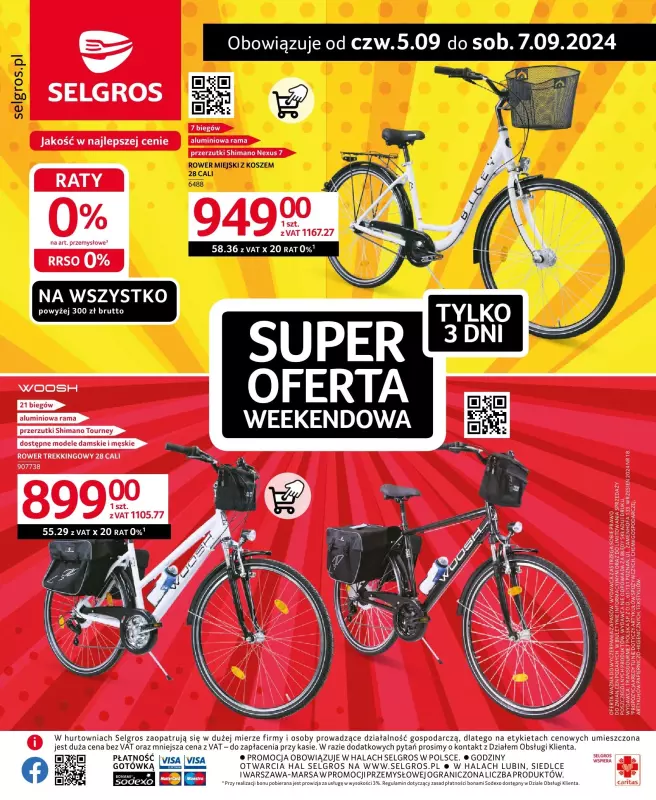 Selgros - gazetka promocyjna Super oferta na 3 dni od czwartku 05.09 do soboty 07.09