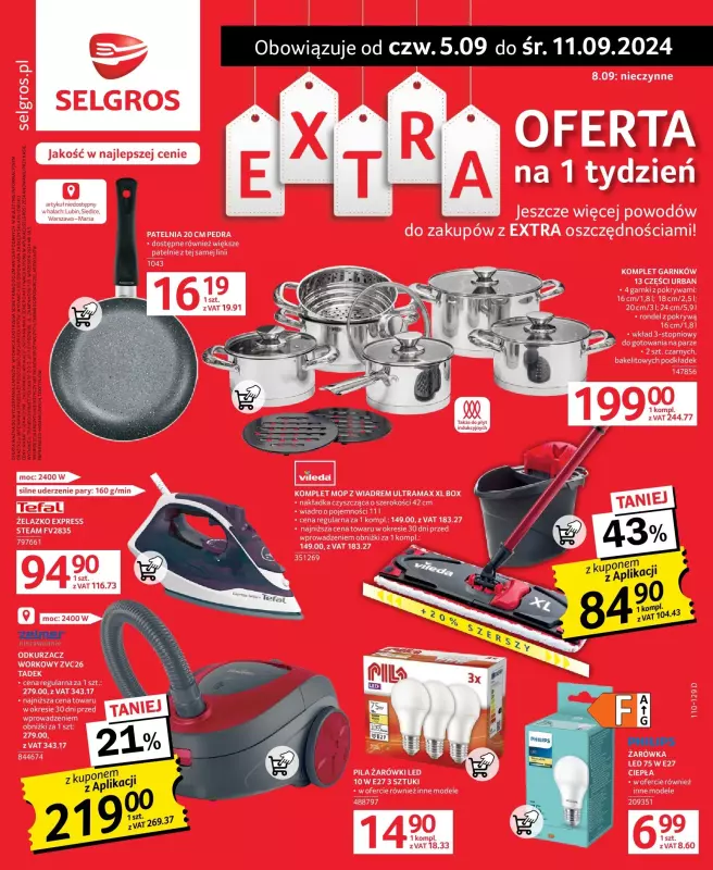 Selgros - gazetka promocyjna Extra oferta na 1 tydzień! od czwartku 05.09 do środy 11.09 - strona 26