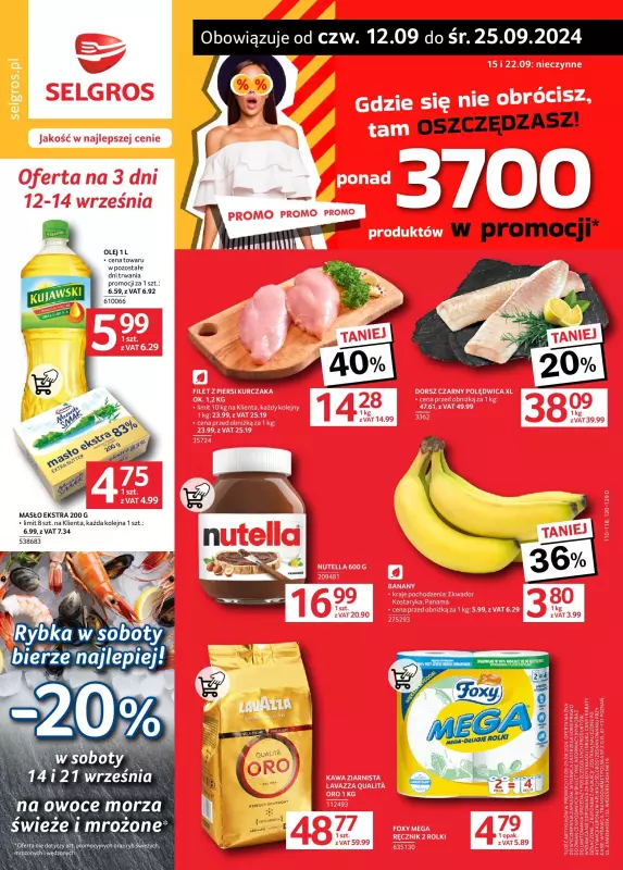 Selgros - gazetka promocyjna Oferta spożywcza od czwartku 12.09 do środy 25.09