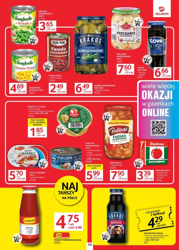 Selgros - gazetka promocyjna Oferta spożywcza od czwartku 12.09 do środy 25.09 - strona 14