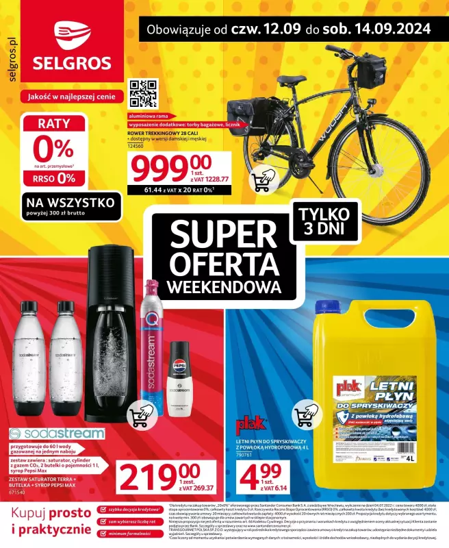 Selgros - gazetka promocyjna Super oferta na 3 dni od czwartku 12.09 do soboty 14.09