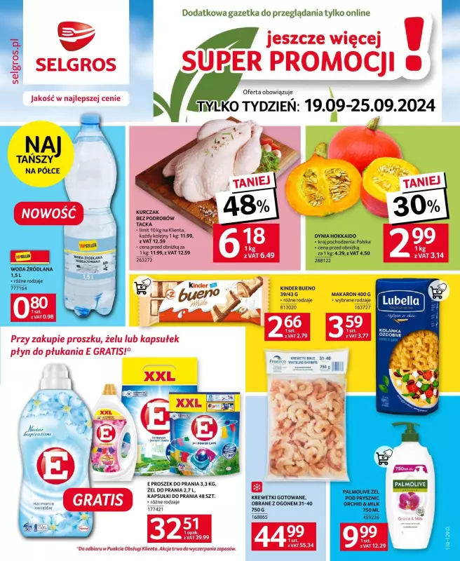 Selgros - gazetka promocyjna Jeszcze więcej super promocji! od czwartku 19.09 do środy 25.09