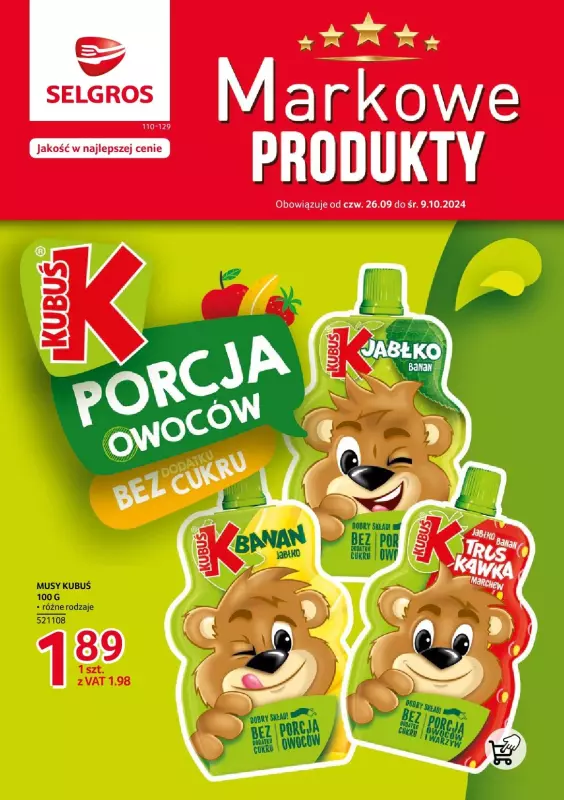 Selgros - gazetka promocyjna Katalog Markowe Produkty od czwartku 26.09 do środy 09.10