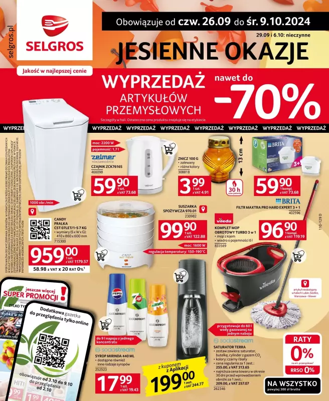 Selgros - gazetka promocyjna Oferta przemysłowa od czwartku 26.09 do środy 09.10