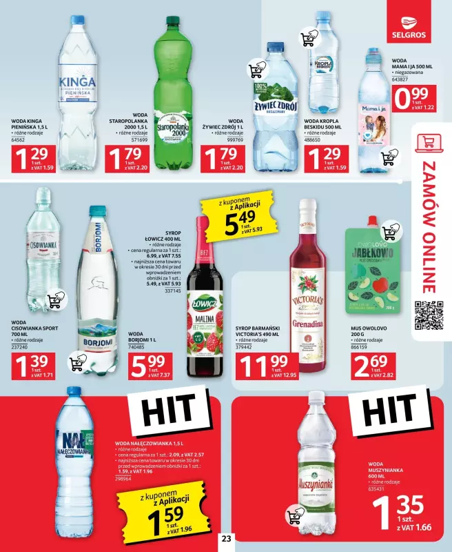 Selgros - gazetka promocyjna Oferta spożywcza od czwartku 26.09 do środy 09.10 - strona 23