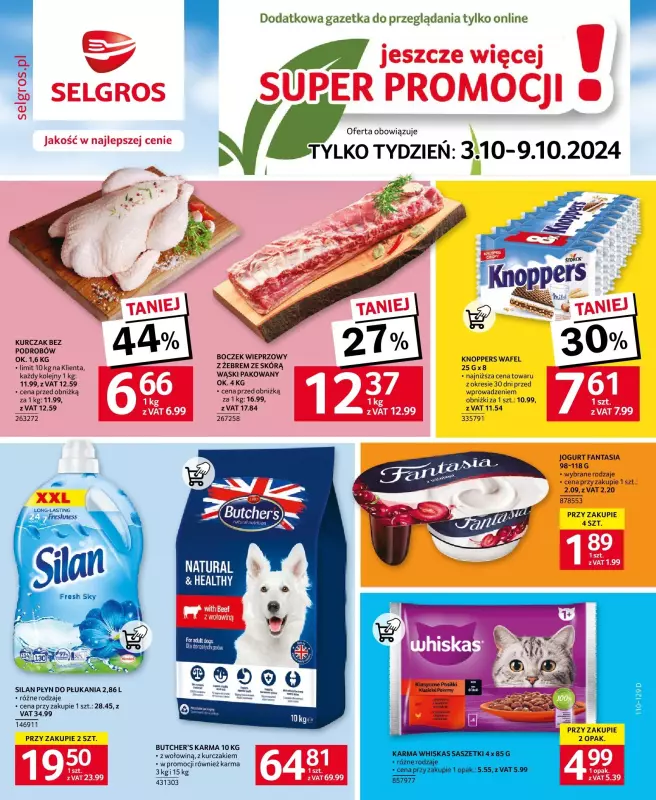 Selgros - gazetka promocyjna Jeszcze więcej super promocji! od czwartku 03.10 do środy 09.10