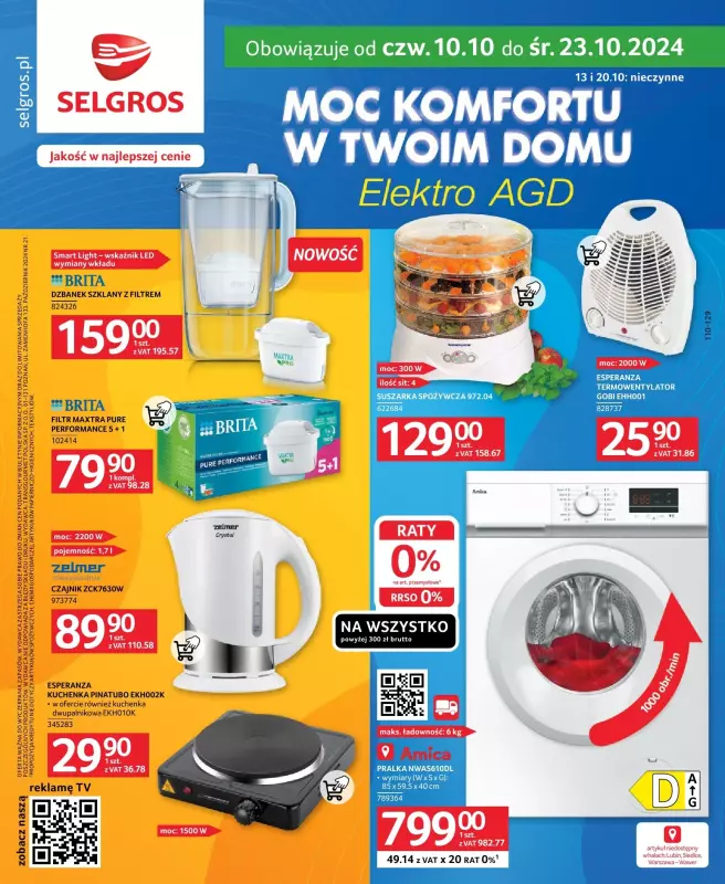 Selgros - gazetka promocyjna Katalog Elektro AGD od czwartku 10.10 do środy 23.10