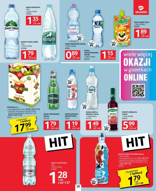 Selgros - gazetka promocyjna Oferta spożywcza od czwartku 10.10 do środy 23.10 - strona 20