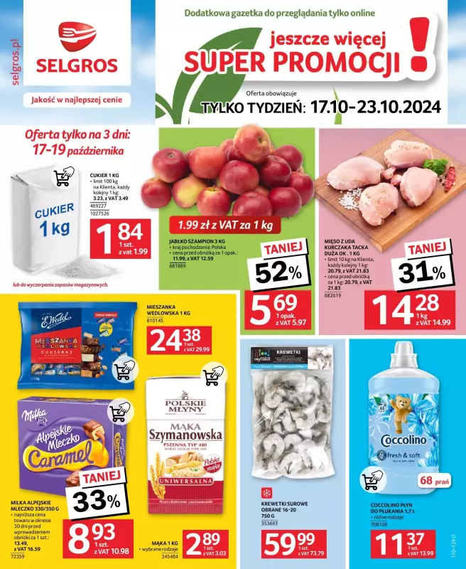 Selgros - gazetka promocyjna Jeszcze więcej super promocji! od czwartku 17.10 do środy 23.10