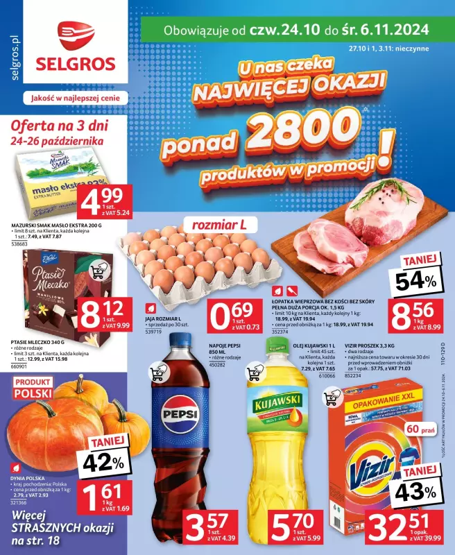 Selgros - gazetka promocyjna Oferta spożywcza od czwartku 24.10 do środy 06.11