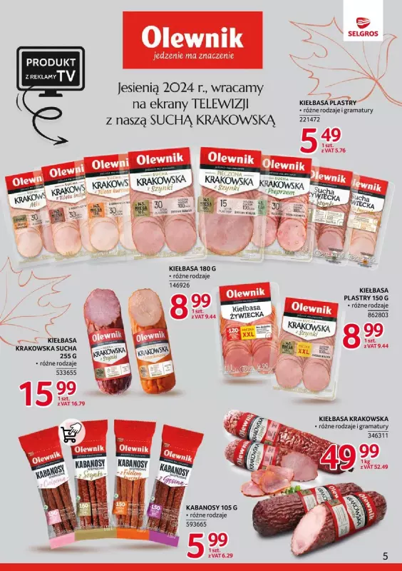 Selgros - gazetka promocyjna Markowe produkty od czwartku 24.10 do środy 06.11 - strona 5