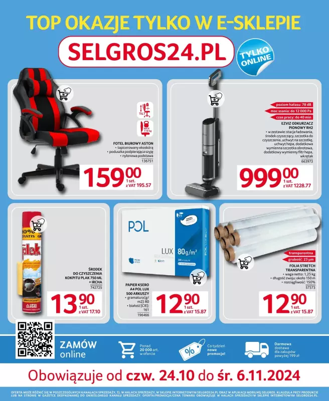 Selgros - gazetka promocyjna Top Okazje Tylko W E-Sklepie  