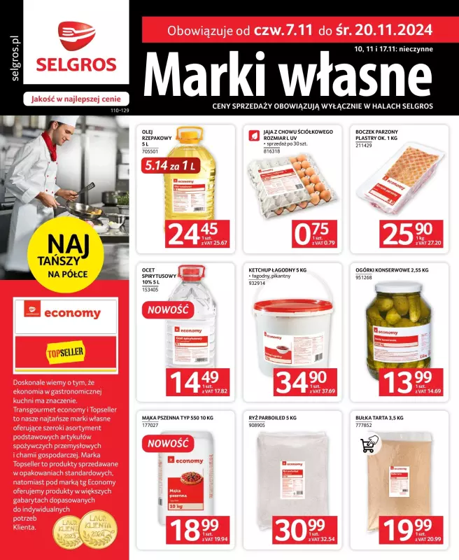 Selgros - gazetka promocyjna Katalog Marki własne od czwartku 07.11 do środy 20.11