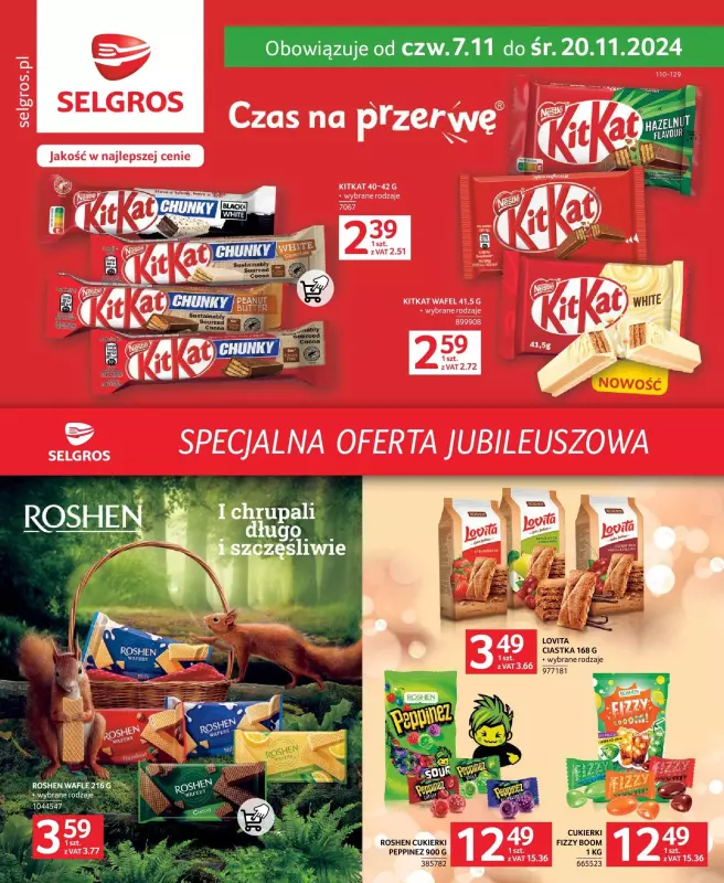 Selgros - gazetka promocyjna Specjalna oferta jubileuszowa od czwartku 07.11 do środy 20.11