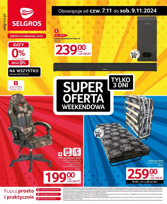 Selgros - gazetka promocyjna Super oferta na 3 dni od czwartku 07.11 do soboty 09.11