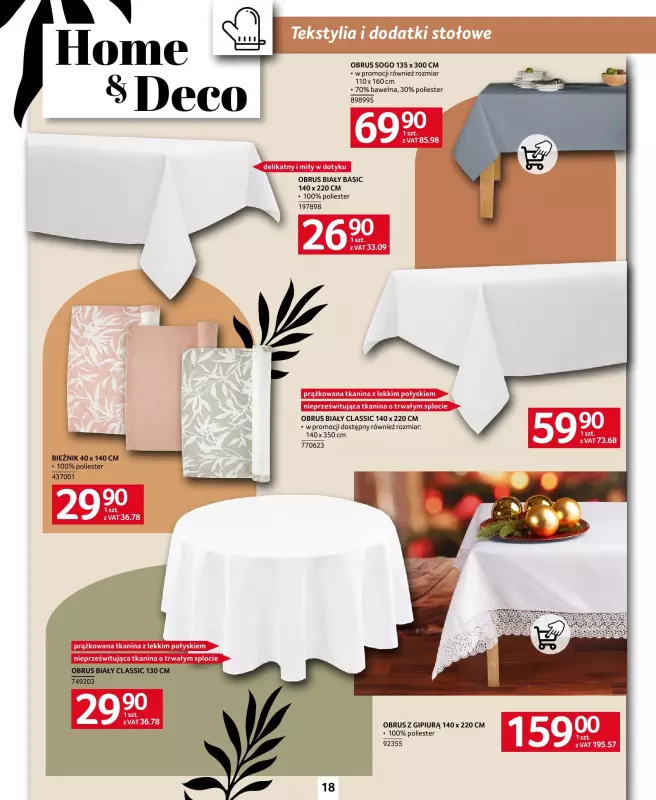 Selgros - gazetka promocyjna Katalog Home & Deco od czwartku 21.11 do środy 04.12 - strona 18