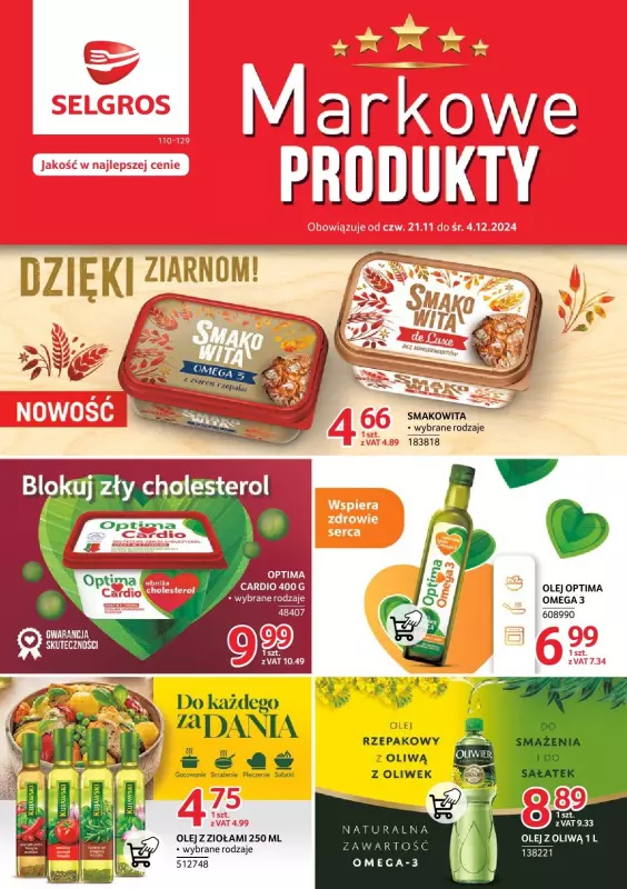 Selgros - gazetka promocyjna Katalog Markowe Produkty od czwartku 21.11 do środy 04.12