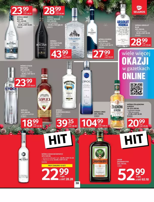 Selgros - gazetka promocyjna Oferta spożywcza od czwartku 21.11 do środy 04.12 - strona 38