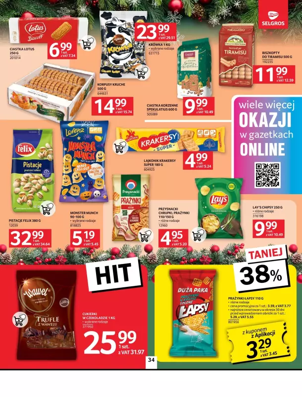 Selgros - gazetka promocyjna Oferta spożywcza od czwartku 21.11 do środy 04.12 - strona 34