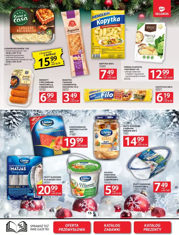 Selgros - gazetka promocyjna Oferta spożywcza od czwartku 21.11 do środy 04.12 - strona 15