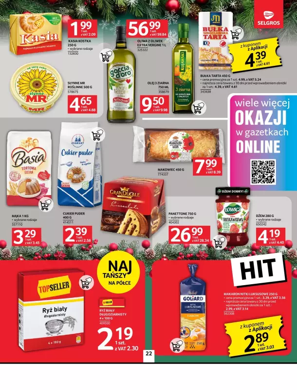 Selgros - gazetka promocyjna Oferta spożywcza od czwartku 21.11 do środy 04.12 - strona 22