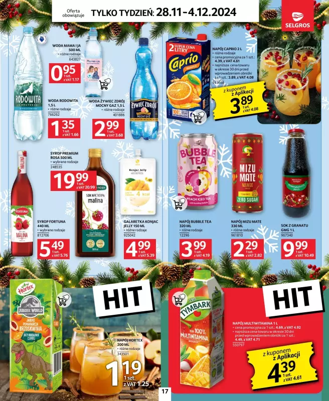 Selgros - gazetka promocyjna Oferta spożywcza od czwartku 28.11 do środy 04.12 - strona 17