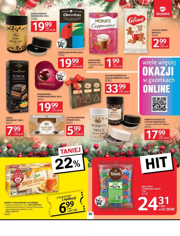 Selgros - gazetka promocyjna Oferta spożywcza od czwartku 05.12 do środy 18.12 - strona 30