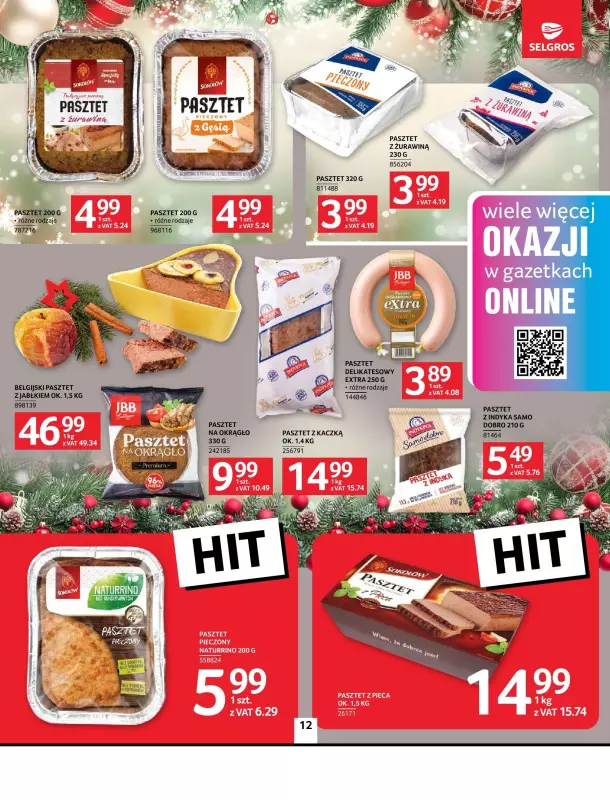 Selgros - gazetka promocyjna Oferta spożywcza od czwartku 05.12 do środy 18.12 - strona 12