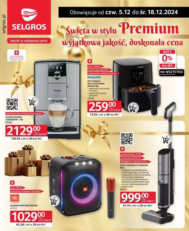 Selgros - gazetka promocyjna Katalog Premium od czwartku 05.12 do środy 18.12