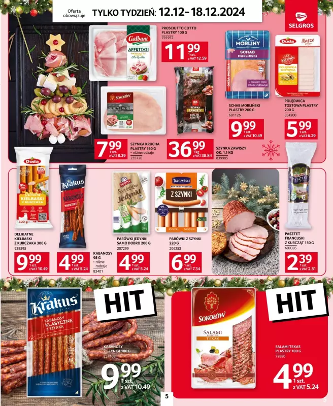 Selgros - gazetka promocyjna Oferta spożywcza od czwartku 12.12 do środy 18.12 - strona 5