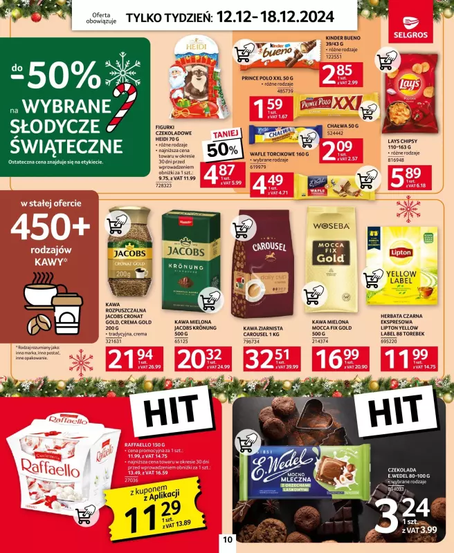 Selgros - gazetka promocyjna Oferta spożywcza od czwartku 12.12 do środy 18.12 - strona 10