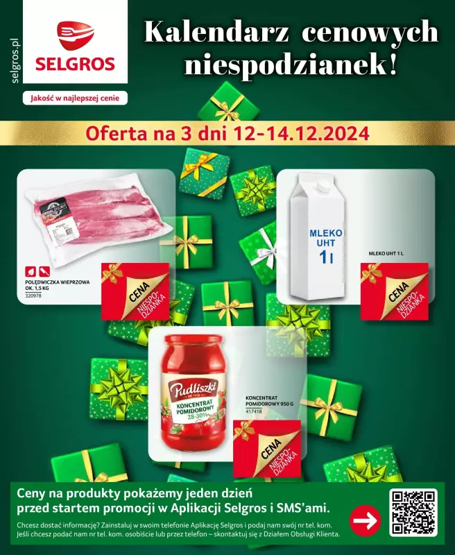 Selgros - gazetka promocyjna Kalendarz Cenowych Niespodzianek od czwartku 12.12 do środy 18.12