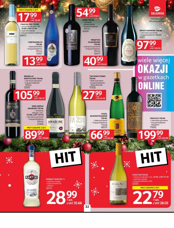 Selgros - gazetka promocyjna Oferta spożywcza od czwartku 19.12 do wtorku 24.12 - strona 32