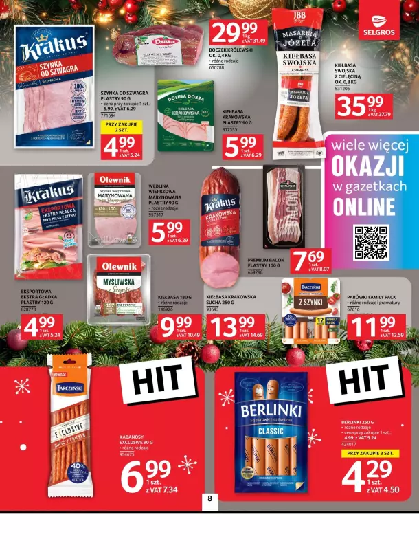 Selgros - gazetka promocyjna Oferta spożywcza od czwartku 19.12 do wtorku 24.12 - strona 8