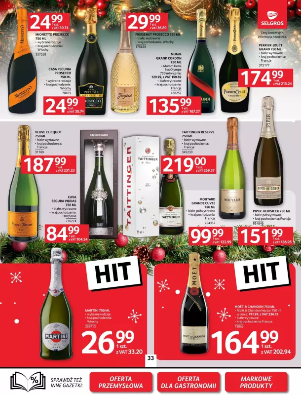 Selgros - gazetka promocyjna Oferta spożywcza od czwartku 19.12 do wtorku 24.12 - strona 33