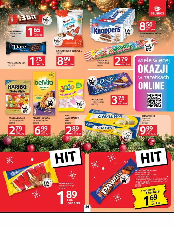 Selgros - gazetka promocyjna Oferta spożywcza od czwartku 19.12 do wtorku 24.12 - strona 26