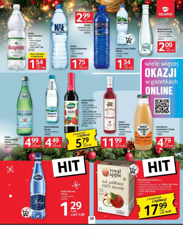 Selgros - gazetka promocyjna Oferta spożywcza od czwartku 19.12 do wtorku 24.12 - strona 28