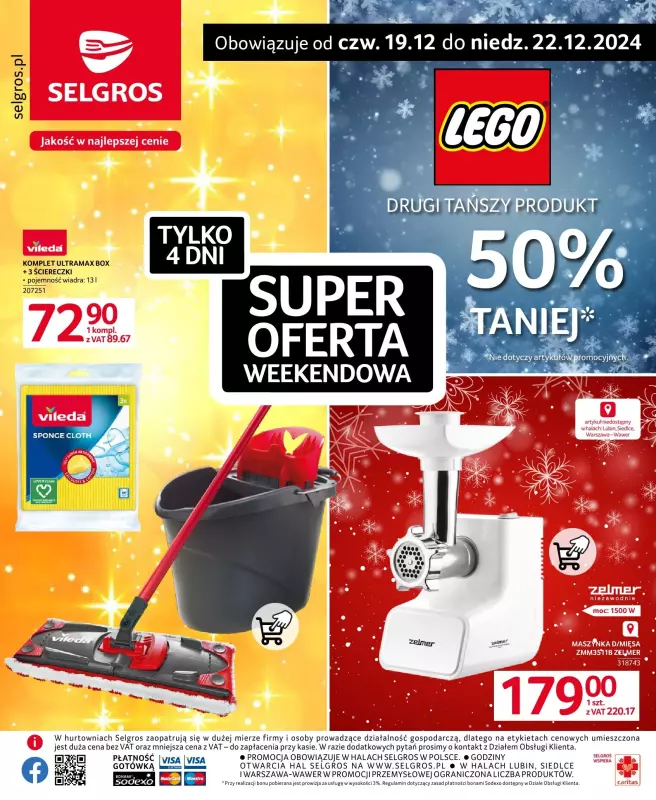 Selgros - gazetka promocyjna Super oferta na 4 dni od czwartku 19.12 do niedzieli 22.12