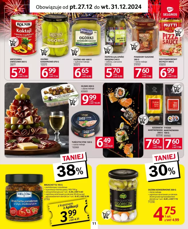 Selgros - gazetka promocyjna Oferta spożywcza Sylwester od piątku 27.12 do wtorku 31.12 - strona 11