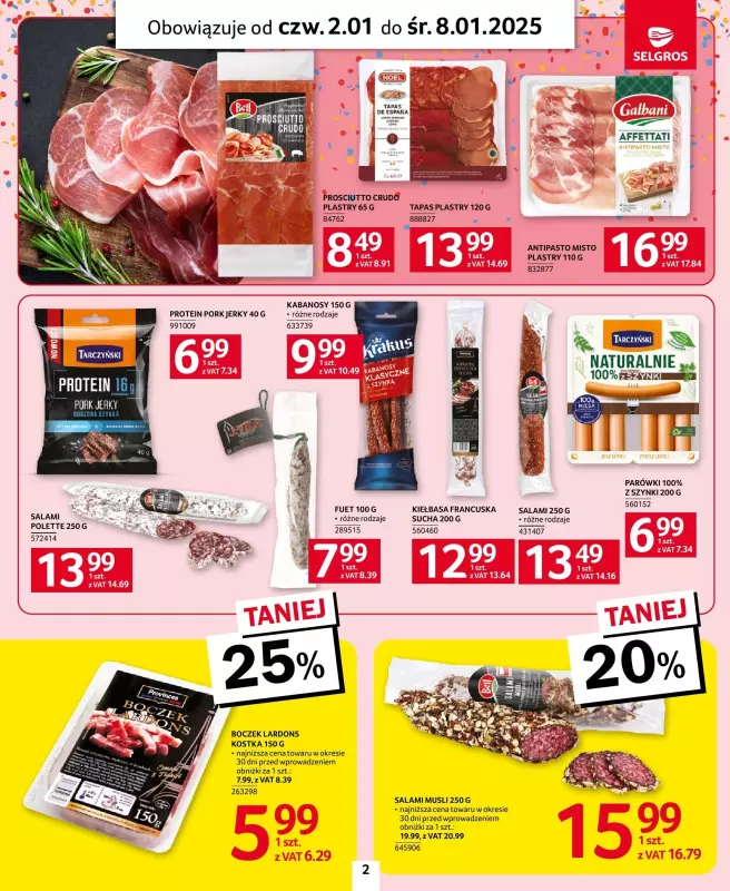 Selgros - gazetka promocyjna Oferta spożywcza od czwartku 02.01 do środy 08.01 - strona 2