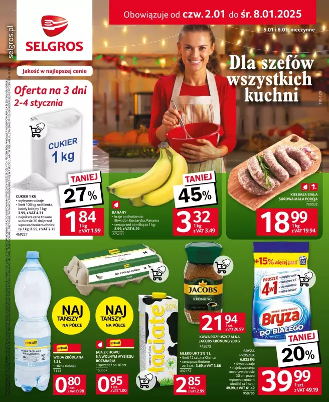 Selgros - gazetka promocyjna Oferta spożywcza od czwartku 02.01 do środy 08.01