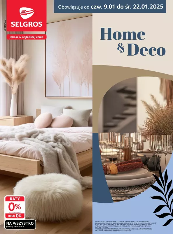 Selgros - gazetka promocyjna Katalog Home&Deco od czwartku 09.01 do środy 22.01