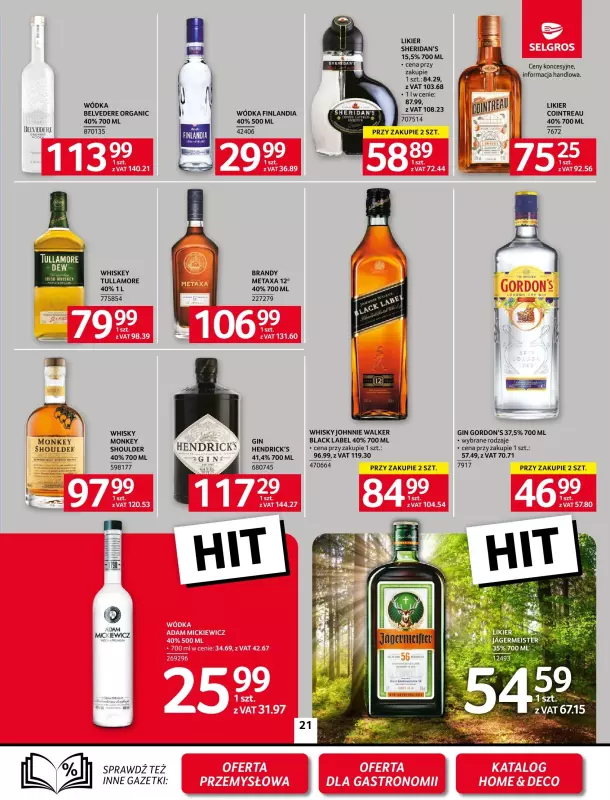 Selgros - gazetka promocyjna Oferta spożywcza od czwartku 09.01 do środy 22.01 - strona 21