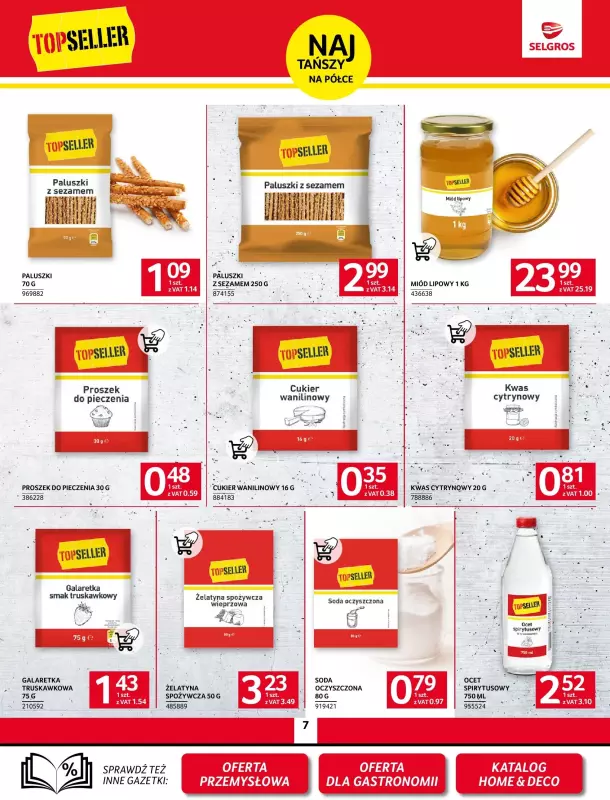 Selgros - gazetka promocyjna Oferta spożywcza od czwartku 09.01 do środy 22.01 - strona 7