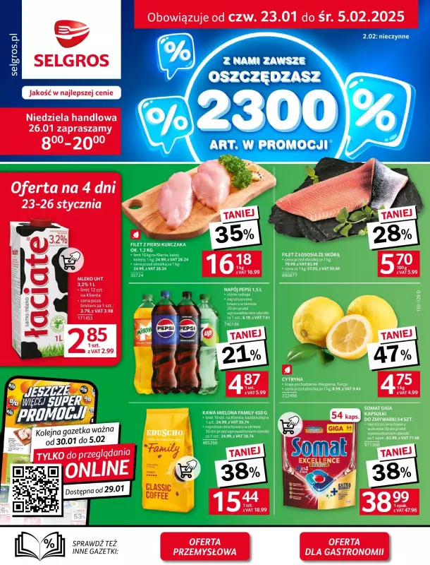 Selgros - gazetka promocyjna Oferta spożywcza od czwartku 23.01 do środy 05.02