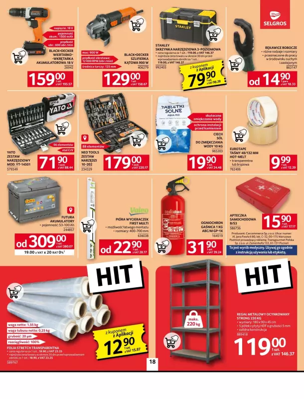 Selgros - gazetka promocyjna Oferta przemysłowa od czwartku 23.01 do środy 05.02 - strona 18