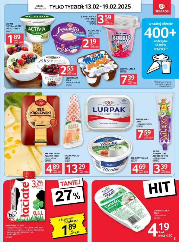 Selgros - gazetka promocyjna Jeszcze więcej super promocji! od czwartku 13.02 do środy 19.02 - strona 5