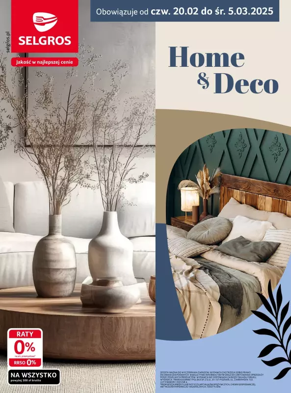 Selgros - gazetka promocyjna Katalog Home&Deco od czwartku 20.02 do środy 05.03