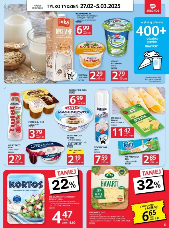 Selgros - gazetka promocyjna Jeszcze więcej super promocji! od czwartku 27.02 do środy 05.03 - strona 5